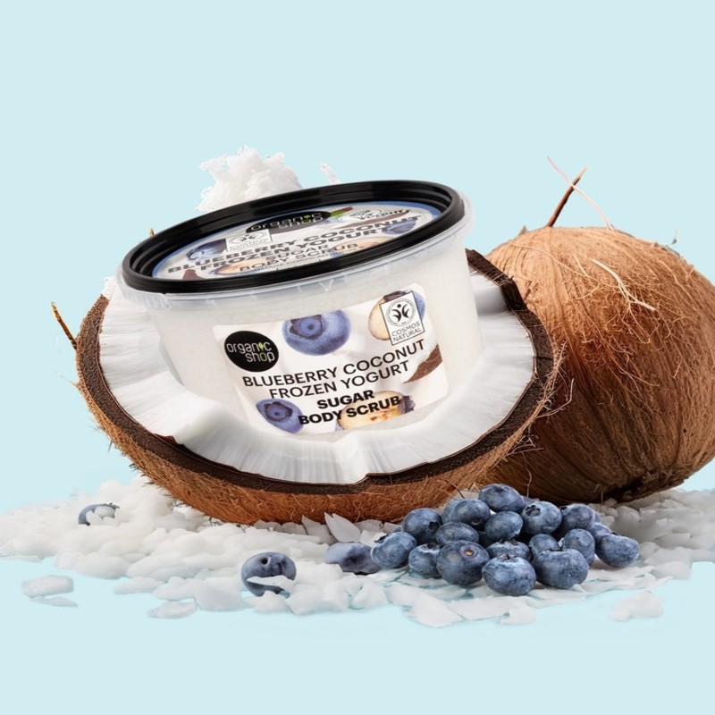 Exfoliante Corporal de Azúcar Arándano y Coco ORGANIC SHOP