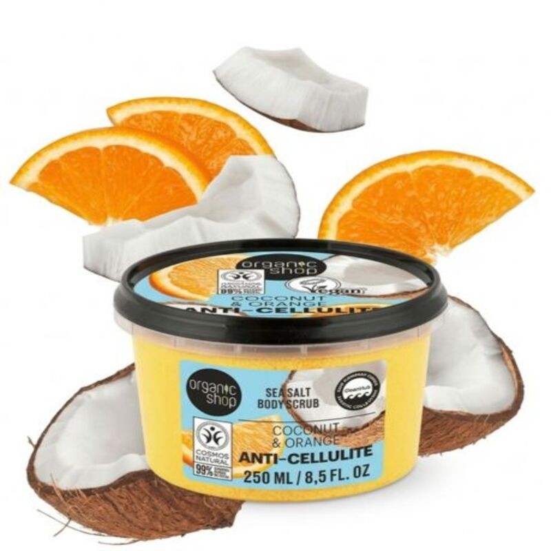 Exfoliante Corporal Anticelulítico Naranja y Coco ORGANIC SHOP