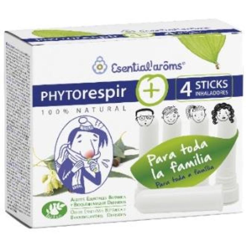 Phytorespir frasco 30 ml + 4 sticks inhaladores ESENTIAL AROMS