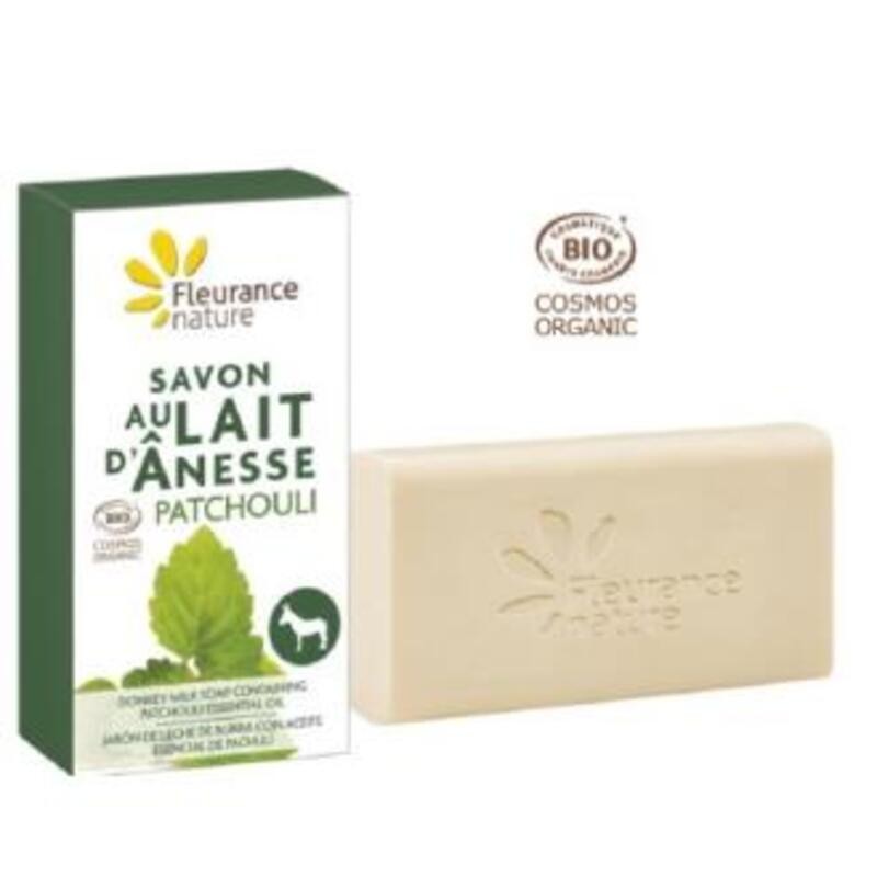 Jabón Leche de Burra con Patchouli en pastilla FLEURANCE NATURE 100 gr