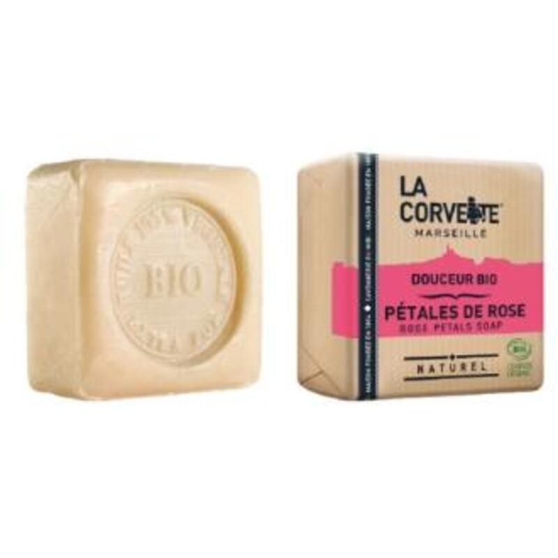 Pastilla de jabón Petalos de Rosa LA CORVETTE 100 gr