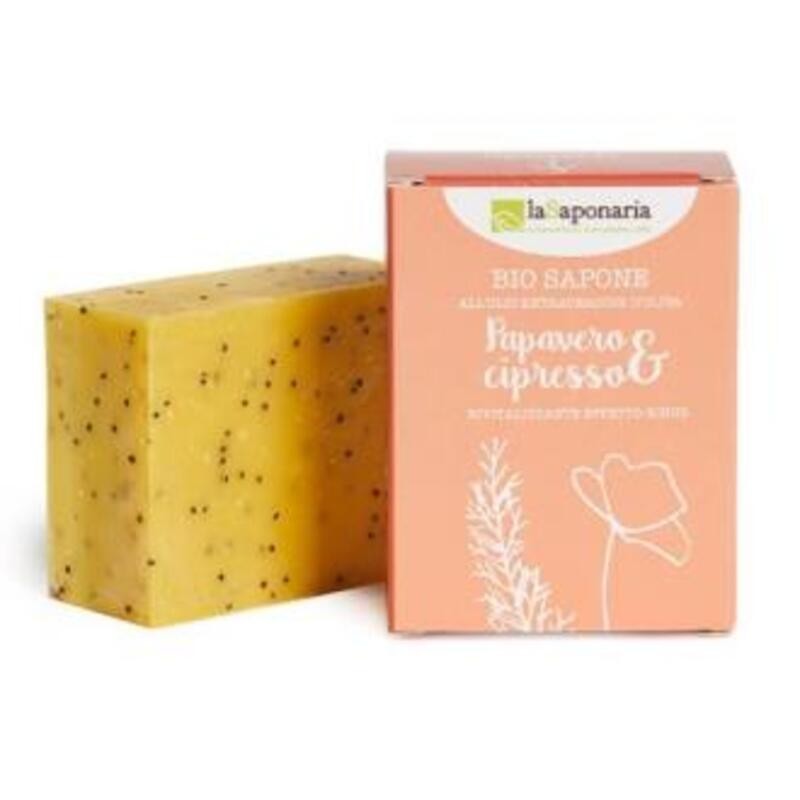 Jabón en pastilla Amapola-Ciprés LA SAPONARIA 100 gr