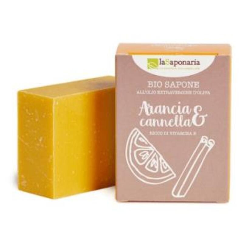 Jabón en pastilla Naranja-Canela LA SAPONARIA 100 gr