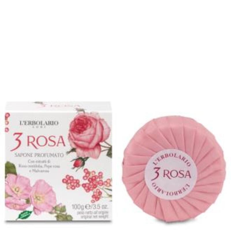 3 Rosas Jabón en Pastilla L'ERBOLARIO 100 gr