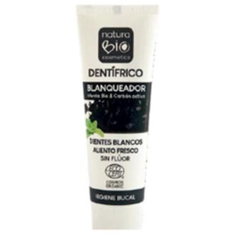 Dentífrico Blanqueador menta-carbón activo NATURABIO 75 ml