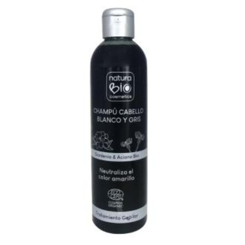 Champú Cabello blanco y gris Gardenia-Aciano NATURABIO 250 ml