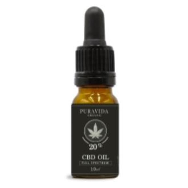 CBD Oil Ful Spectrum 20% 2000 ml PURAVIDA ORGANIC 10 ml