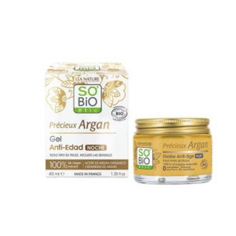 Gel Antiedad Argán Noche SO'BIO ETIC 150 ml