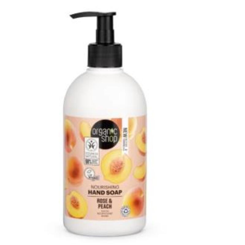 Jabón de Manos Nutritivo Rosa Melocotón ORGANIC SHOP 500 ml