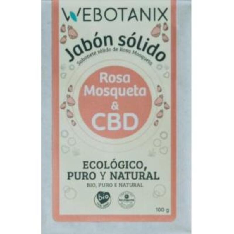 Jabón Sólido CBD Rosa Mosqueta WEBOTANIX 100 gr