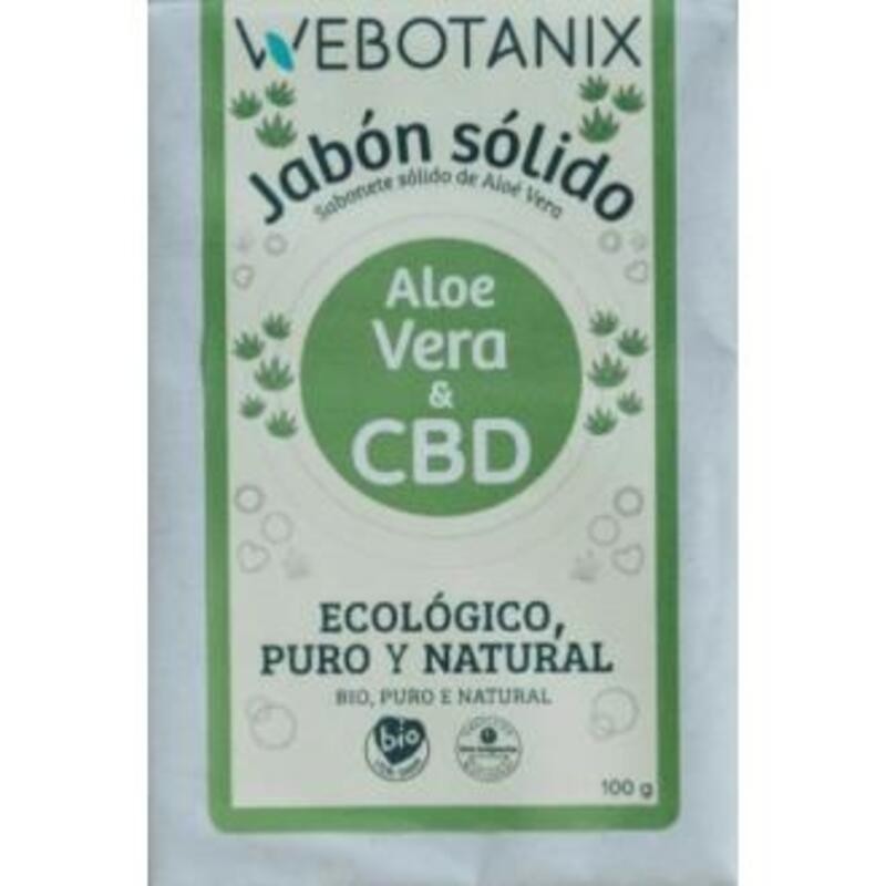 Jabón Sólido CBD Aloe Vera WEBOTANIX 100 gr