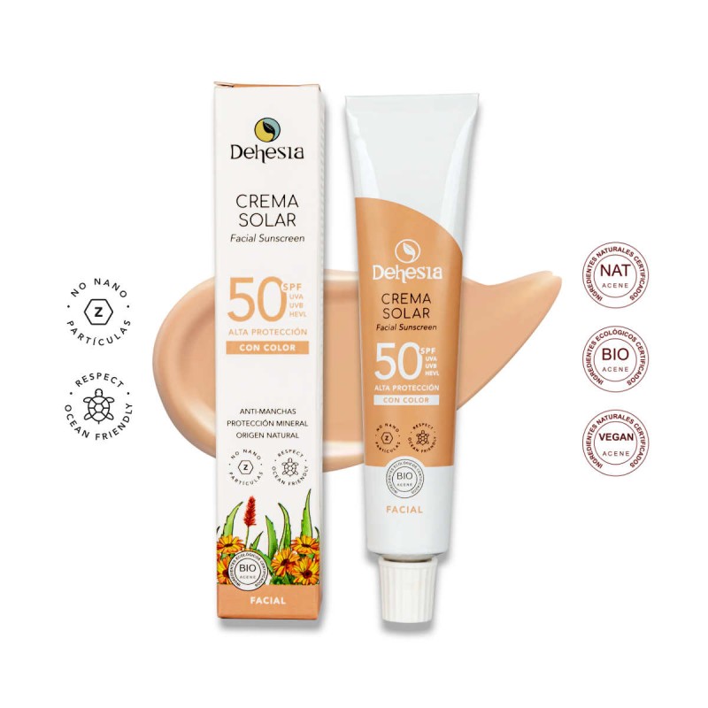Crema Facial Solar SPF50 Color DEHESIA