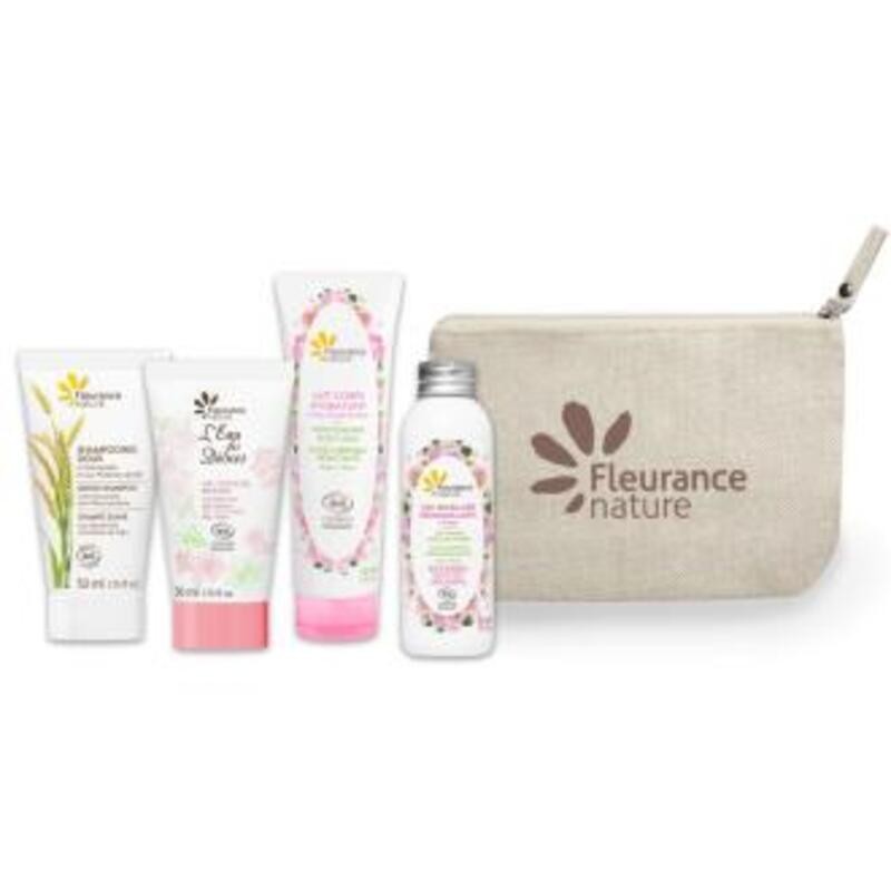 Cofre Neceser Agua Micelar+Gel+Champú+Loción FLEURANCE NATURE
