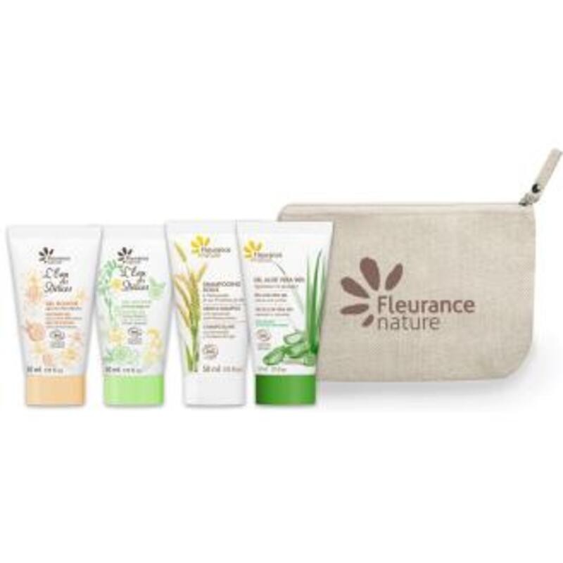 Cofre Neceser Champú-Gel Aloe-Gel Ducha FLEURANCE NATURE