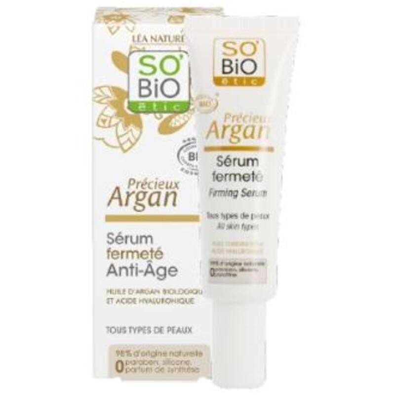 Sérum Facial Reafirmante Antiedad Hialurónico y Argán SO'BIO ETIC