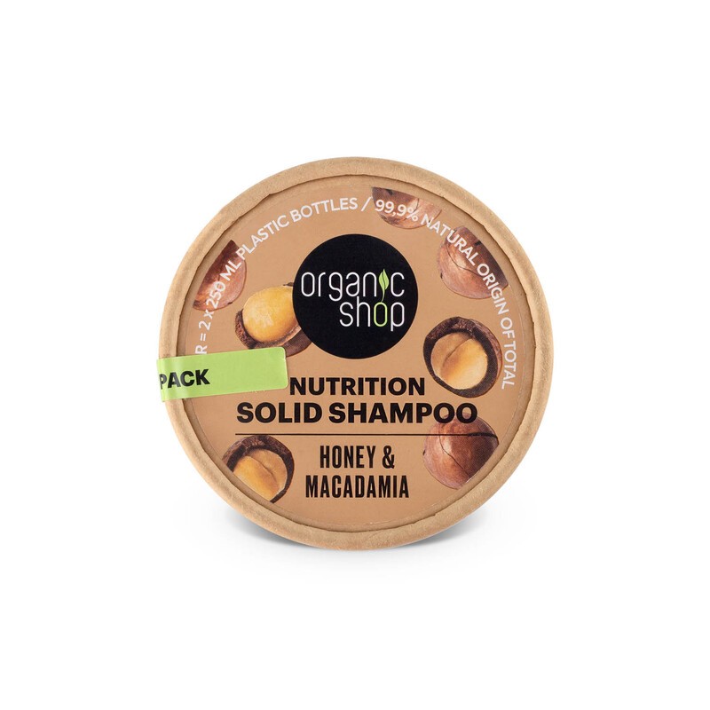 Champú Sólido Nutritivo Miel y Macadamia ORGANIC SHOP