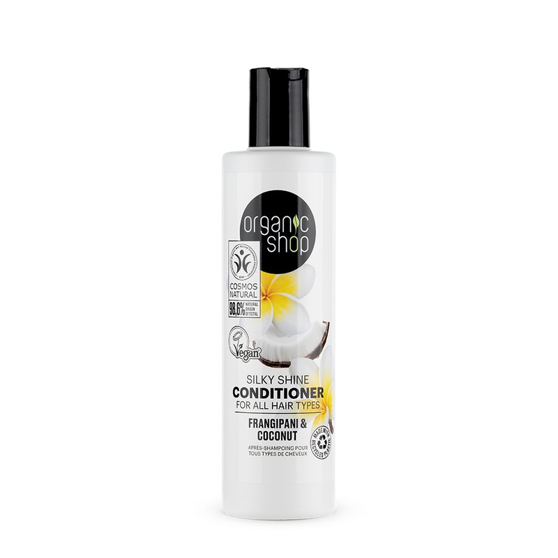 Acondicionador Frangipani y Coco Brillo Sedoso ORGANIC SHOP