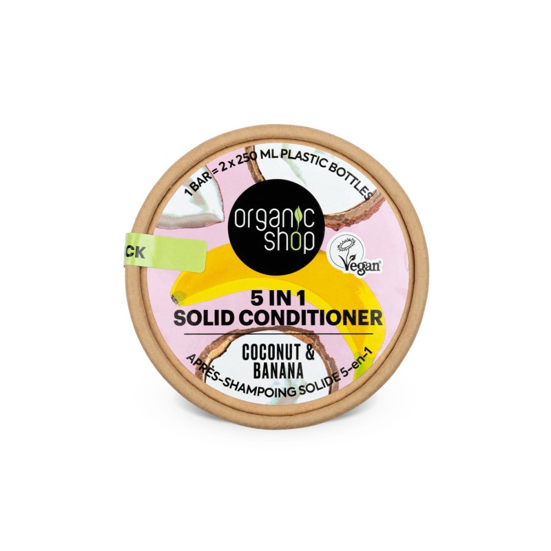 Acondicionador Sólido 5 en 1 Plátano y Coco ORGANIC SHOP