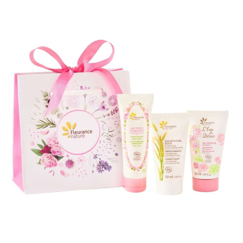 Bolsa Trío Productos Viaje Rosa FLEURANCE NATURE