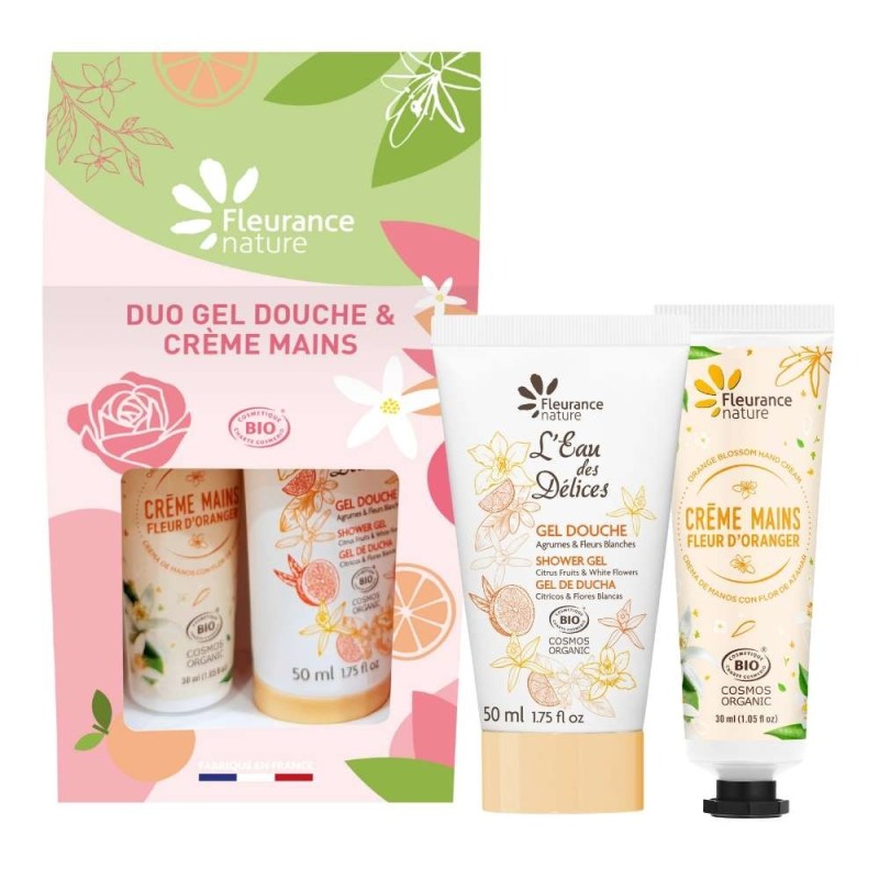 Duo Gel Ducha Cítricos y Crema Manos Flor de Azahar FLEURANCE NATURE
