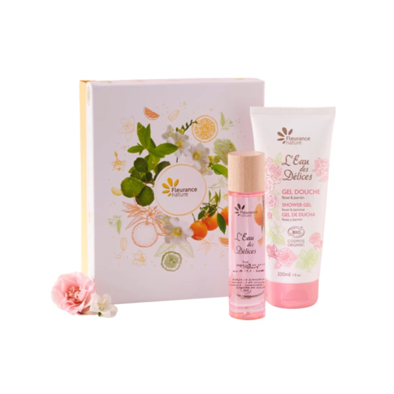 Cofre Rosa y Jazmín Gel y Perfume FLEURANCE NATURE