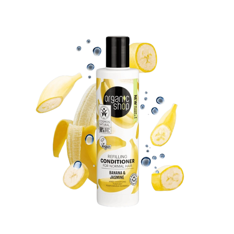 Acondicionador Rellenador Cabello Normal Plátano y Jazmín ORGANIC SHOP