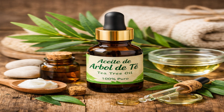 Aceite esencial árbol de té: Beneficios, usos y cómo aplicarlo en la piel y el pelo