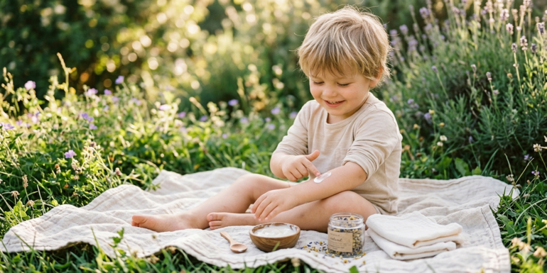 Cuidado natural de la piel en niños: Cómo evitar irritaciones y protegerlos del sol
